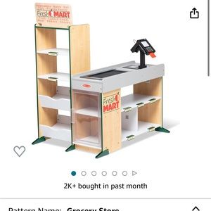 Melissa and Doug grocery store with tons of cutting food  bag grocery cart